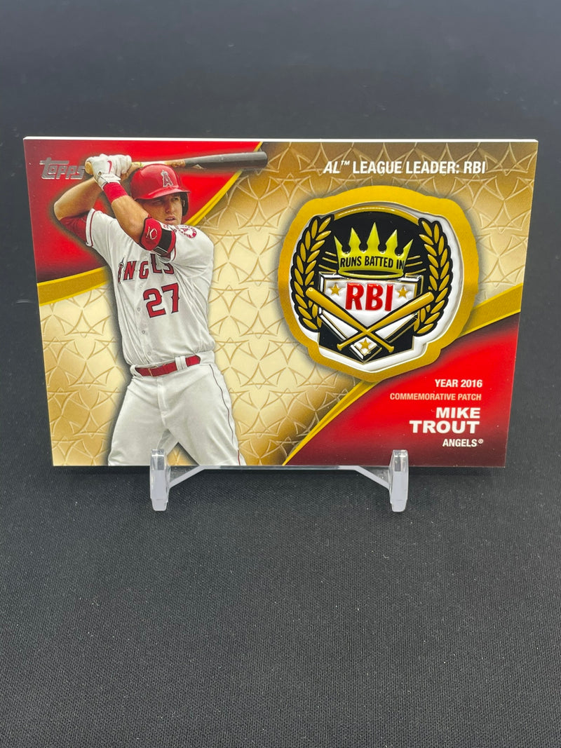 2023 TOPPS SERIES TWO - CROWNING ACHEIVEMENTS COMMEMORATIVE PATCH - M. TROUT -