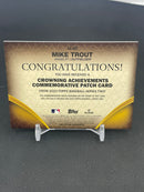2023 TOPPS SERIES TWO - CROWNING ACHEIVEMENTS COMMEMORATIVE PATCH - M. TROUT -