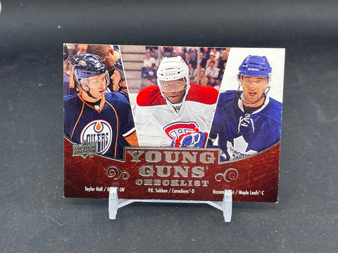 2010 UPPER DECK SERIES ONE - YOUNG GUNS CHECKLIST - T. HALL / P. SUBBAN / N. KADRI - #250 - RC