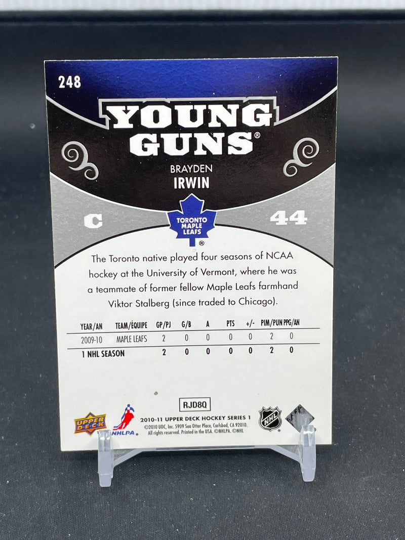 2012 UPPER DECK SERIES ONE - YOUNG GUNS - B. IRWIN -