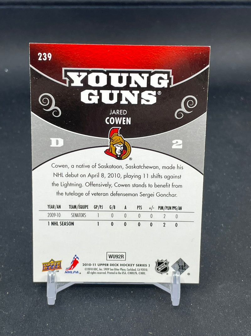 2012 UPPER DECK SERIES ONE - YOUNG GUNS - J. COWEN -