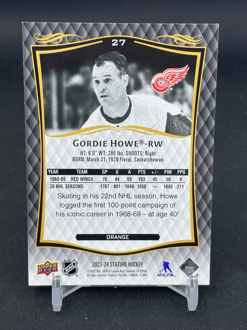 2023 UPPER DECK STATURE - ORANGE - G. HOWE - #27 - #'D/199