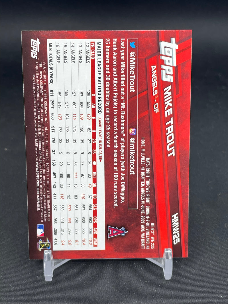 2017 TOPPS HOLIDAY - M. TROUT -