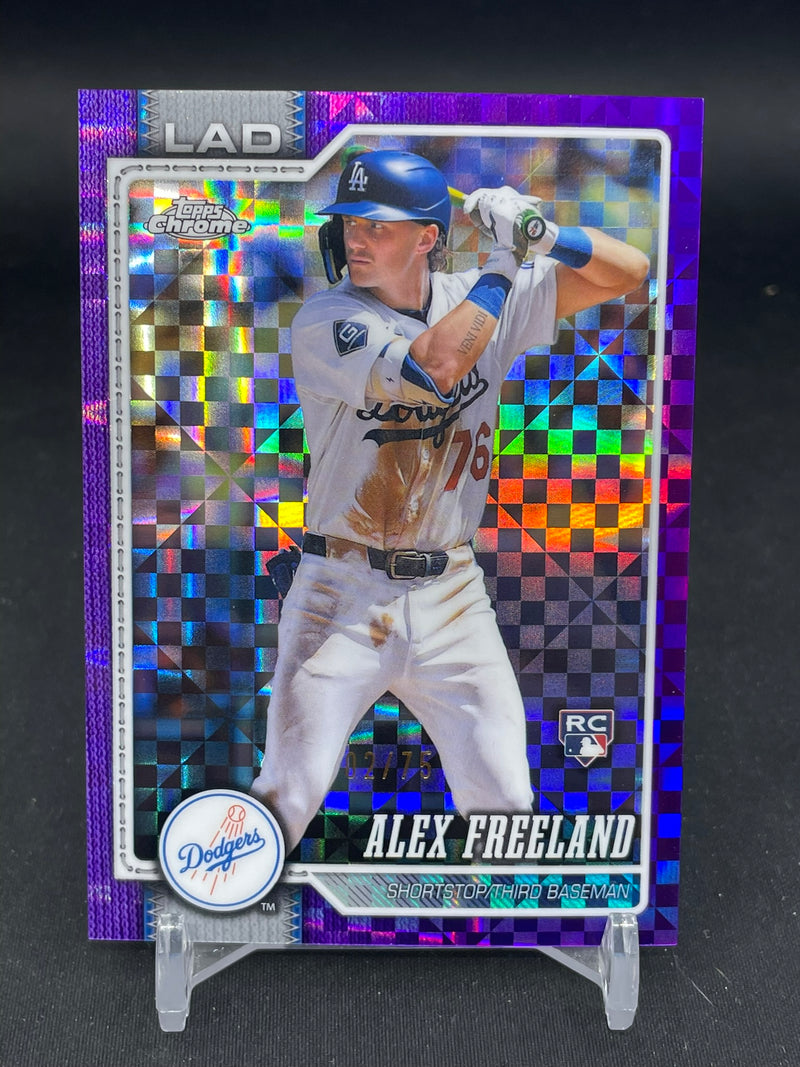 2026 TOPPS CHROME - PURPLE X-FRACTOR - A. FREELAND - #102 - #'D/75 - RC