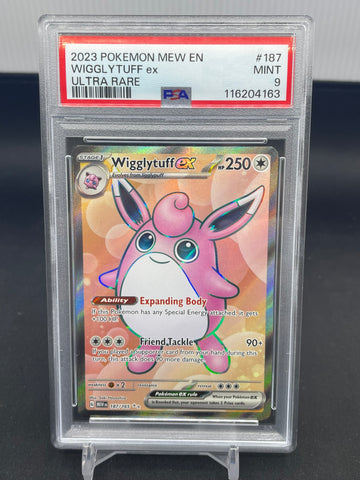POKEMON - 151 - WIFFLYTUFF EX - FULL ART - #187 - PSA 9