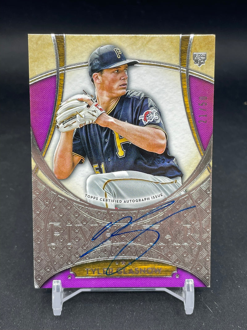 2017 TOPPS FIVE STAR - PURPLE - T. GLASNOW - #FSA-TGS - #'D/50 - AUTOGRAPH - RC