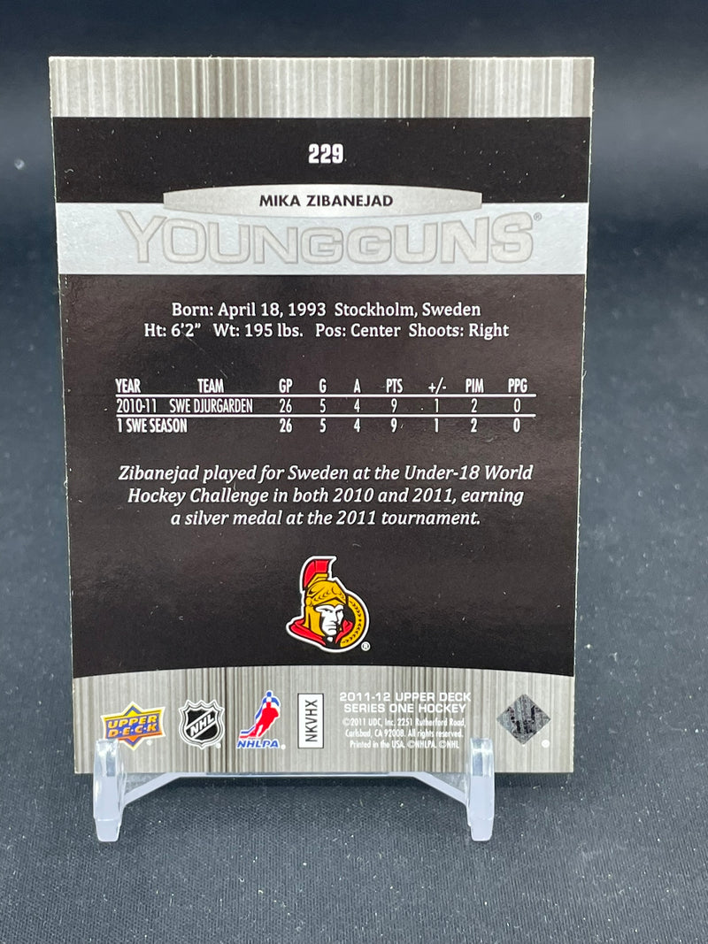 2011 UPPER DECK SERIES ONE - YOUNG GUNS - M. ZIBANEJAD -