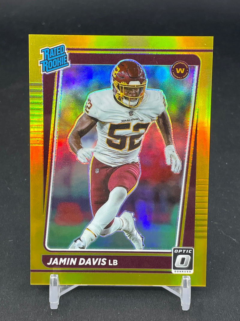 2021 PANINI DONRUSS OPTIC - GOLD PRIZM - J. DAVIS - #247 - #'D/10 - RC (Copy)