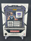 2022 PANINI PRIZM MONOPOLY - BLACK ICONS PRIZM - D. SABONIS -