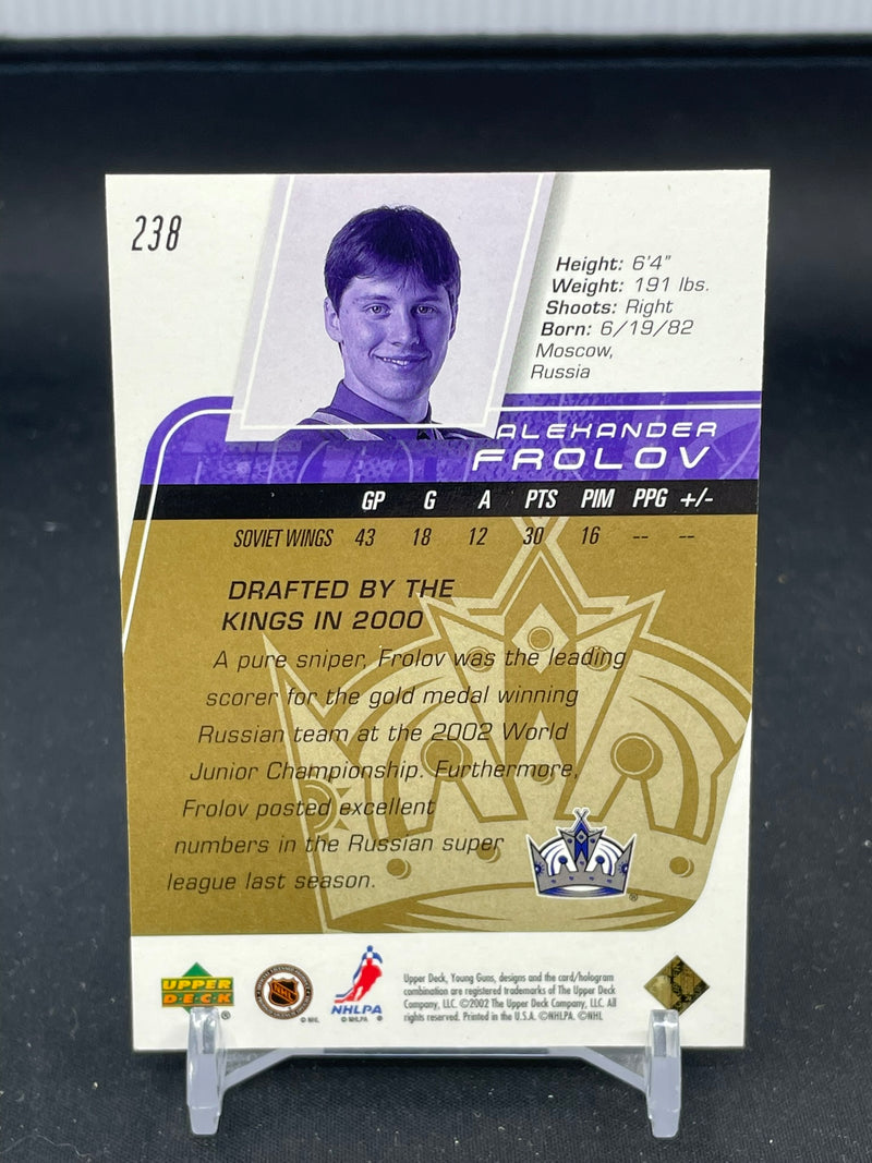 2002 UPPER DECK SERIES ONE - UD EXCLUSIVES - YOUNG GUNS - A. FROLOV - #238 - #'D/75 - RC