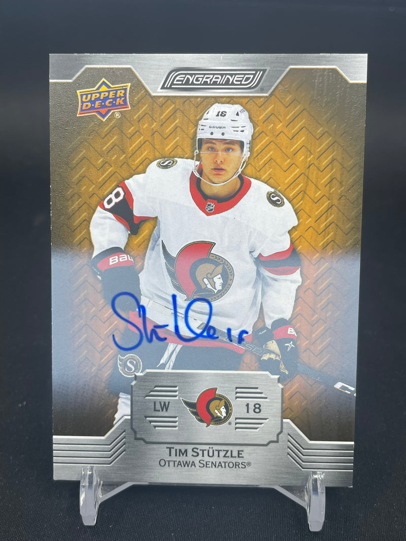 2023 UPPER DECK ENGRAINED - OAK AUTO - T. STUTZLE -