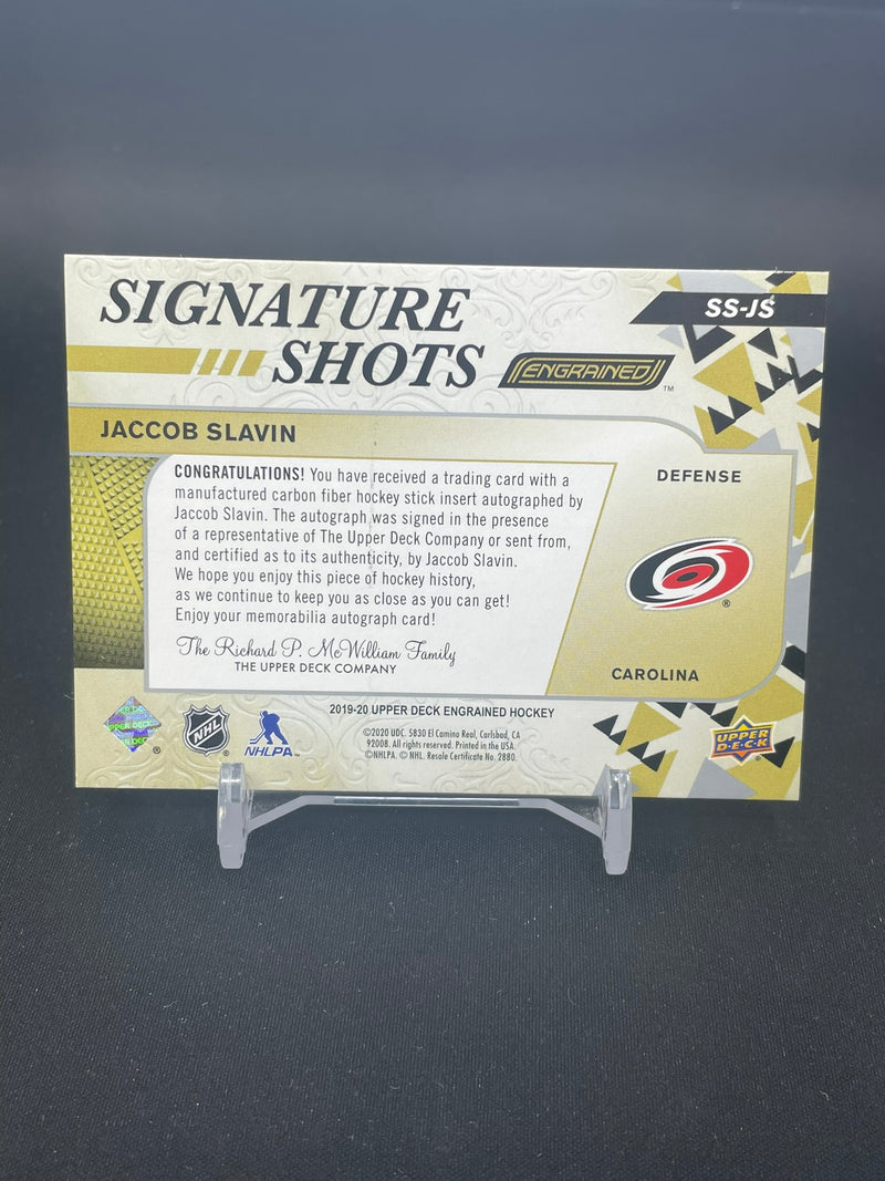 2019 UPPER DECK ENGRAINED - SIGNATURE SHOTS - J. SLAVIN - #SS-JS - #'D/100 - AUTOGRAPH