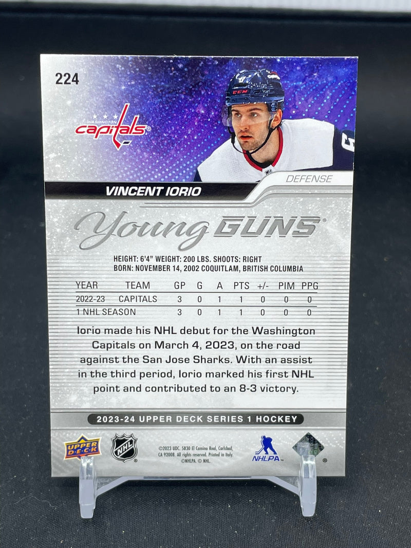 2023 UPPER DECK SERIES ONE - OUTBURST - YOUNG GUNS - V. IORIO -