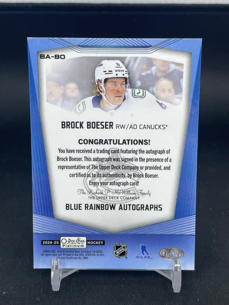2024 UPPER DECK O-PEE-CHEE PLATINUM - BLUE RAINBOW AUTOGRAPHS - B. BOESER -