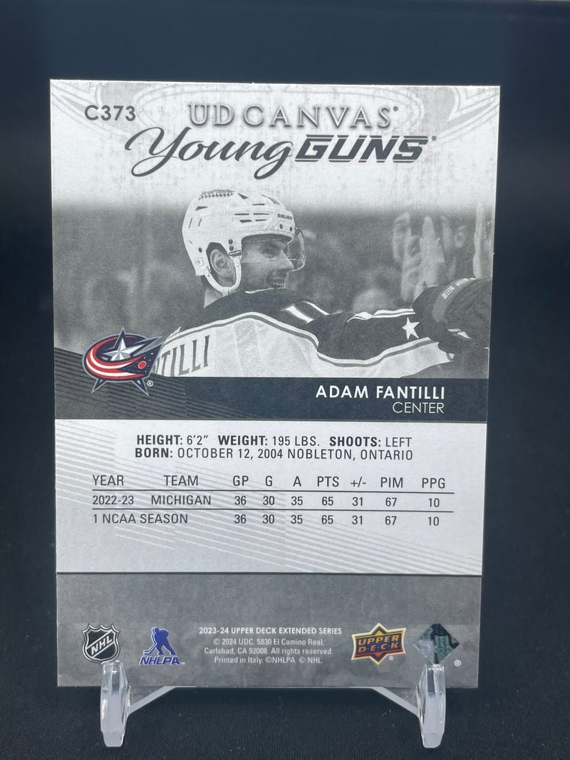 2023 UPPER DECK EXTENDED SERIES - B/W UD CANVAS YOUNG GUNS - A. FANTILLI -