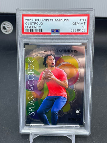 2023 UPPER DECK GOODWIN CHAMPIONS - PLATINUM - SPLASH OF COLOR - C. STROUD - #83 - PSA 10 - RC