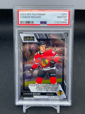 2023 UPPER DECK O-PEE-CHEE PLATINUM - MARQUEE ROOKIE - C. BEDARD - #201 - PSA 10 - RC