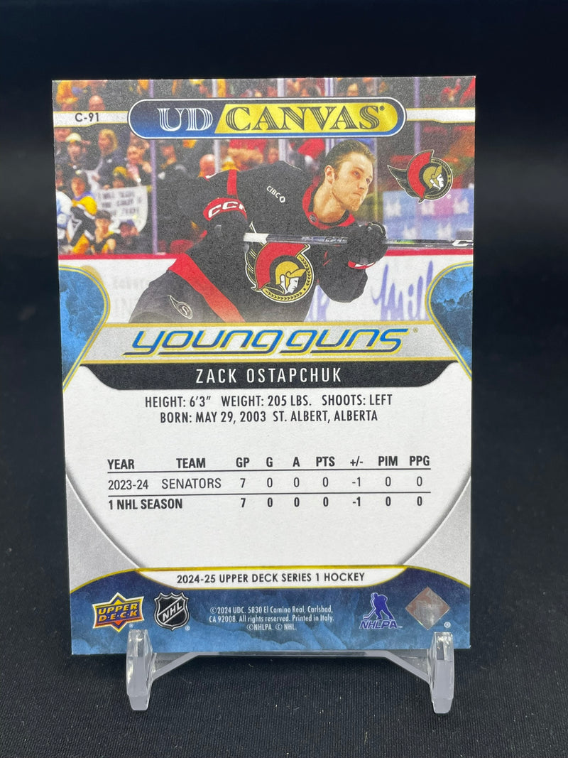 2024 UPPER DECK SERIES ONE - UD CANVAS YOUNG GUNS - Z. OSTAPCHUK -