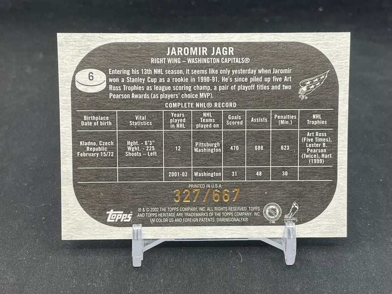 2002 TOPPS HERITAGE - CHROME - J. JAGR - #6 - #'D/667