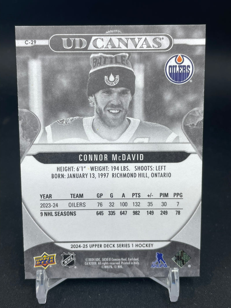 2024 UPPER DECK SERIES ONE - BLACK/WHITE - UD CANVAS - C. MCDAVID