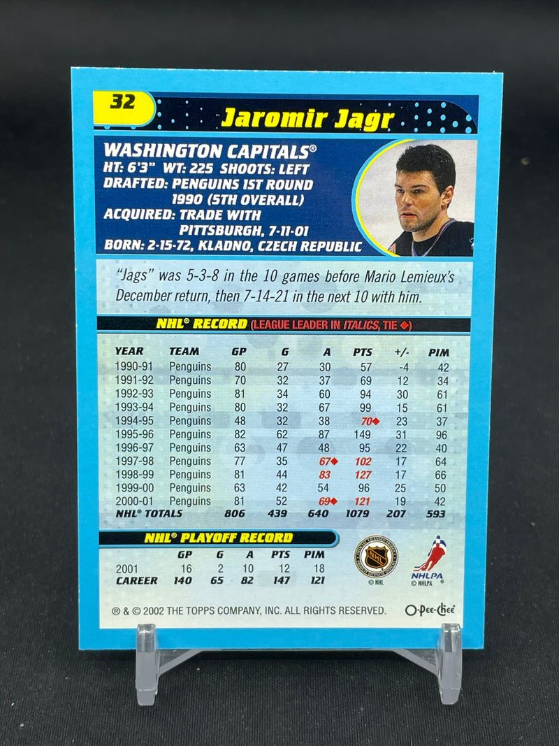2001 O-PEE-CHEE - GOLD FOIL - J. JAGR -