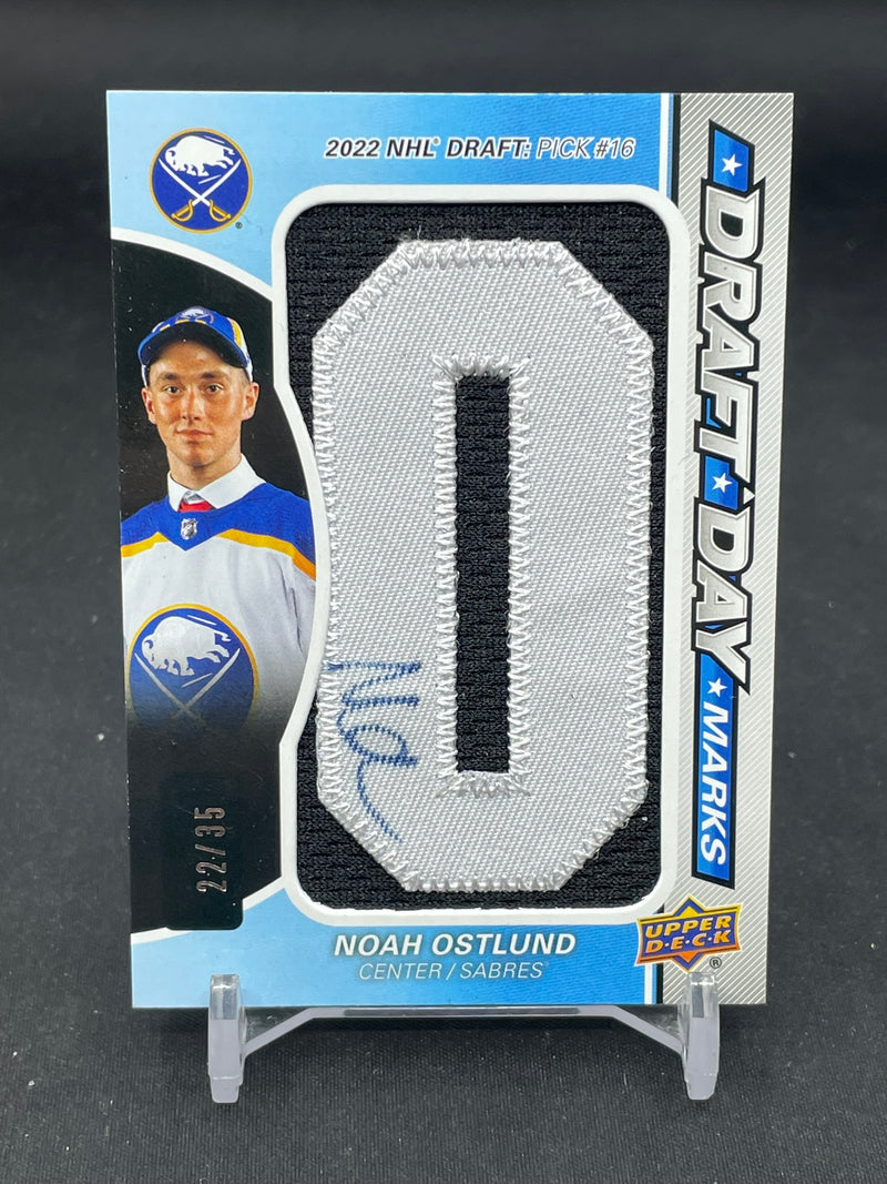 2025 UPPER DECK SP GAME USED - DRAFT DAY MARKS - N. OSTLUND - #DDM-NO - #'D/35 - RELIC - AUTOGRAPH