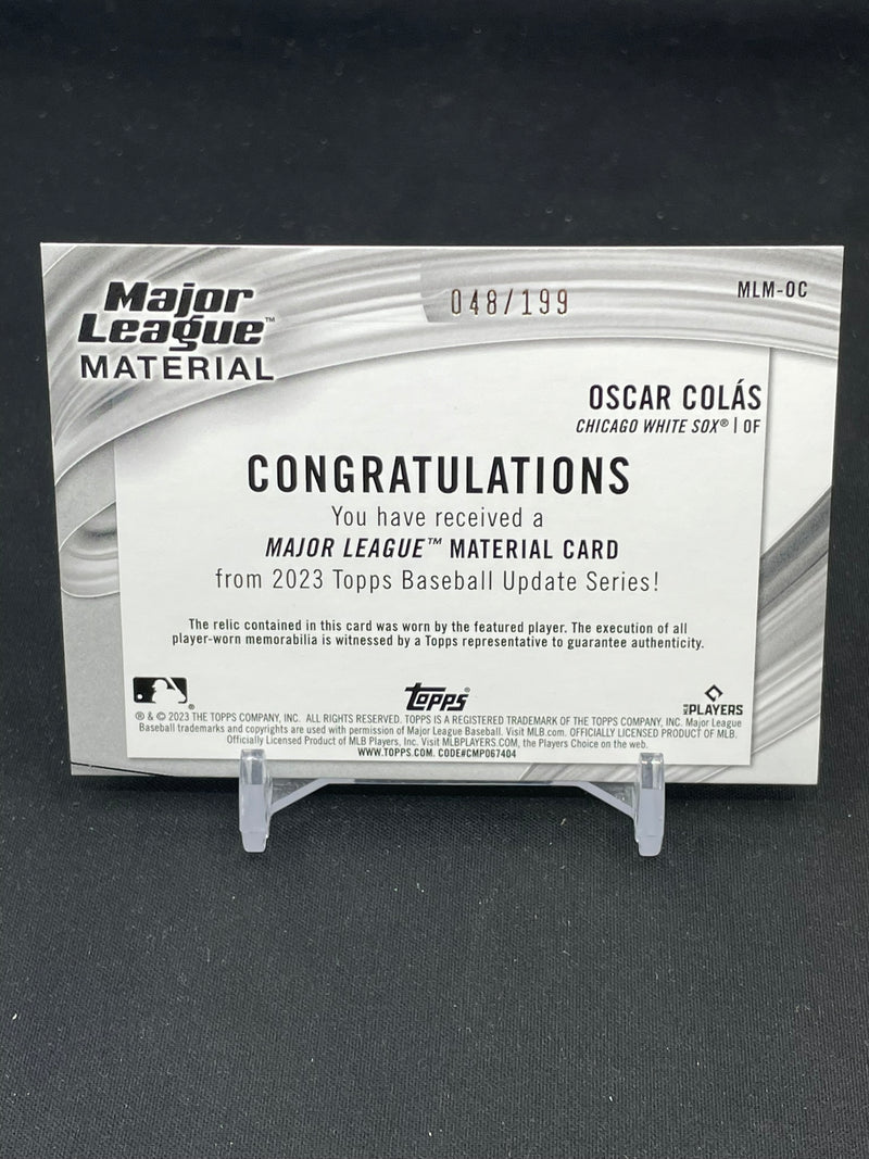 2023 TOPPS UPDATE - MAJOR LEAGUE MATERIAL - BLACK - O. COLAS - #MLM-OC - #'D/199 - RELIC - RC
