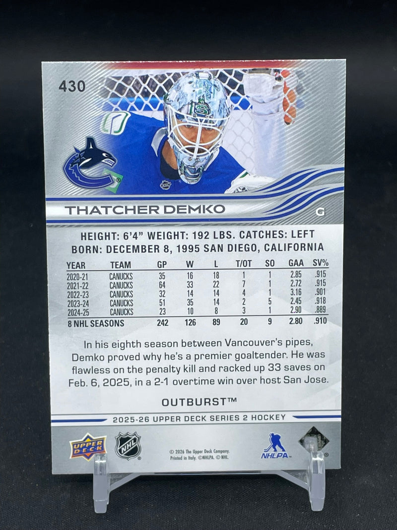 2025 UPPER DECK SERIES TWO - OUTBURST - SINGLES - SELECT YOUR PLAYER