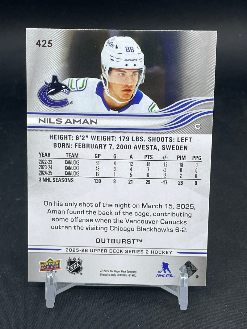 2025 UPPER DECK SERIES TWO - OUTBURST - SINGLES - SELECT YOUR PLAYER