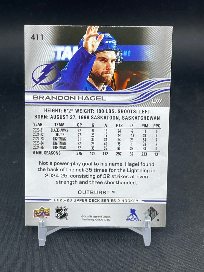 2025 UPPER DECK SERIES TWO - OUTBURST - SINGLES - SELECT YOUR PLAYER