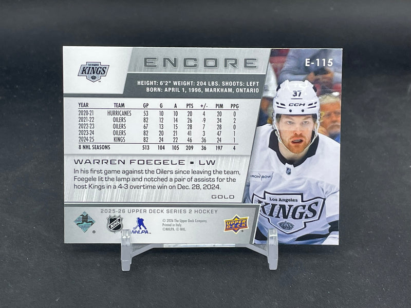 2025 UPPER DECK SERIES TWO - GOLD - ENCORE - W. FOEGELE - #E-115 - #'D/50