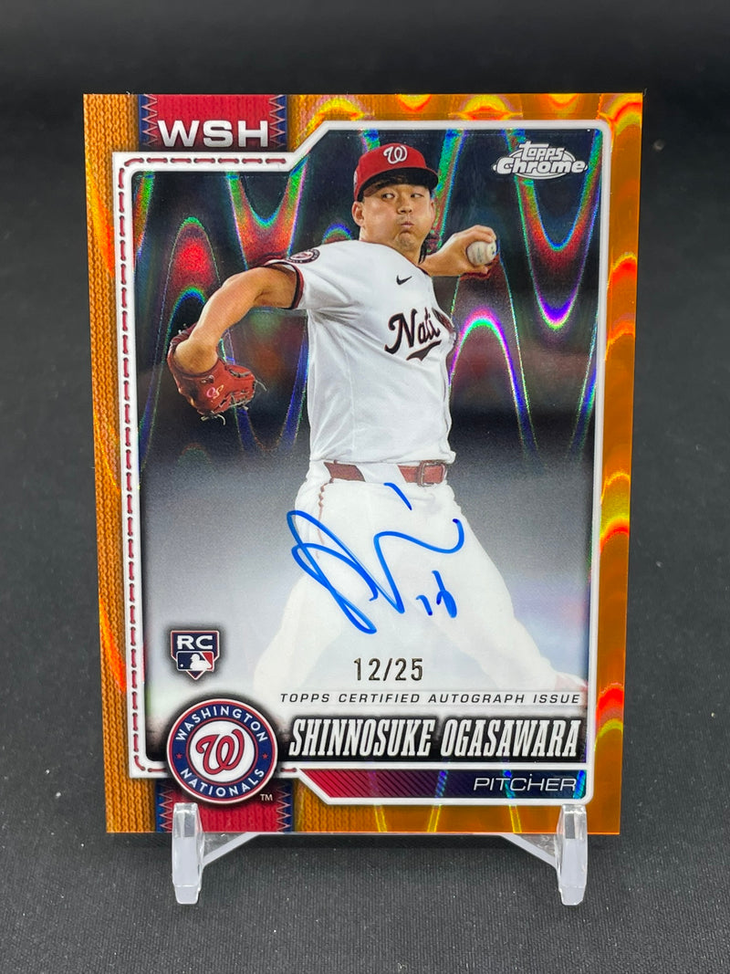 2026 TOPPS CHROME - ORANGE RAYWAVE REFRACTOR - S. OGASAWARA - #RA-SO - #'D/25 - AUTOGRAPH - RC