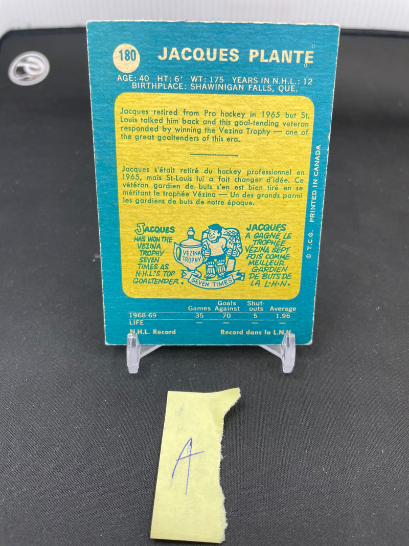 1969 O-PEE-CHEE - J. PLANTE -