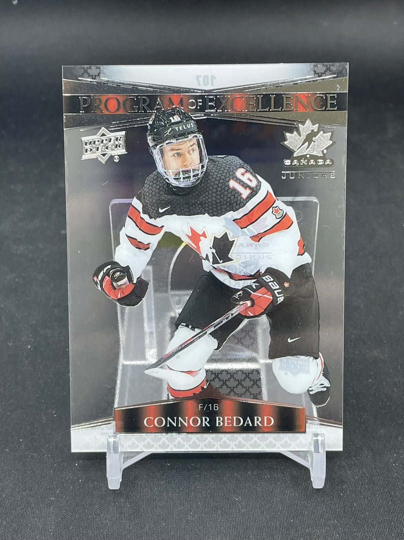 2022 UPPER DECK TEAM CANADA JUNIORS - CLEAR CUT - PROGRAM OF EXCELLENCE - C. BEDARD -