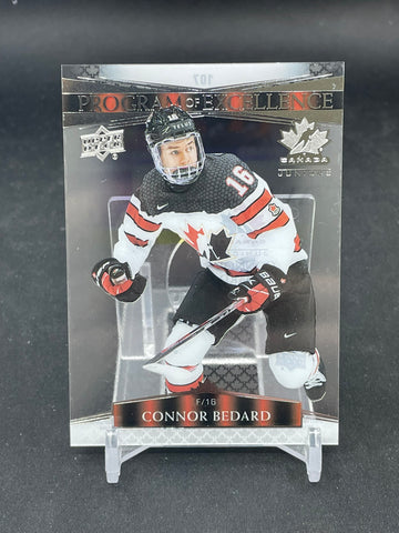 2022 UPPER DECK TEAM CANADA JUNIORS - CLEAR CUT - PROGRAM OF EXCELLENCE - C. BEDARD - #107