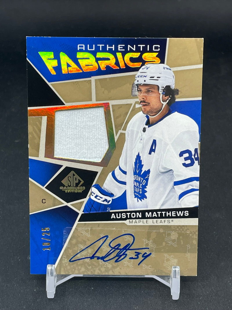 2021 UPPER DECK SP GAME USED - AUTHENTIC FABRICS - A. MATTHEWS - #AF-AM - #'D/25 - RELIC - AUTOGRAPH - RC