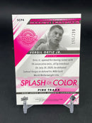 2022 UPPER DECK GOODWIN CHAMPIONS - PINK TRAXX - SPLASH OF COLOR - V. ORTIZ JR. - #SCP4 - #'D/299