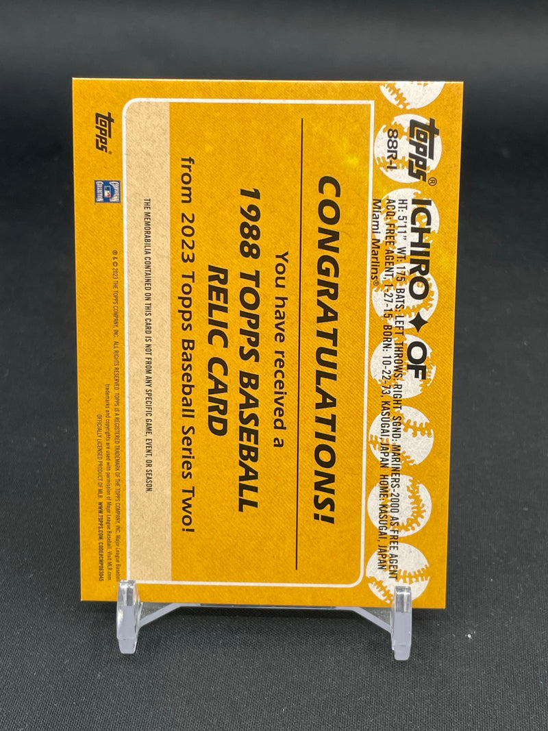 2023 TOPPS SERIES TWO - 1988 BASEBALL RELIC CARD - ICHIRO -