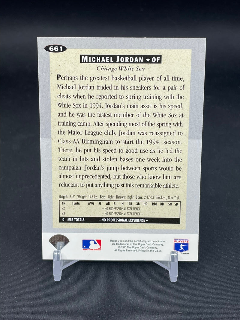 1993 UPPER DECK COLLECTOR'S CHOICE - SILVER SIGNATURE - M. JORDAN -