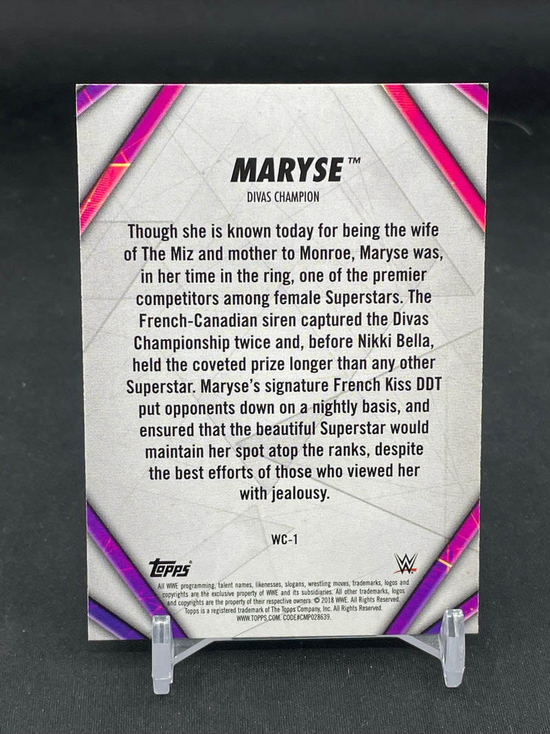 2018 TOPPS WWE WOMEN'S DIVISION - DIVAS CHAMPION - MARYSE -