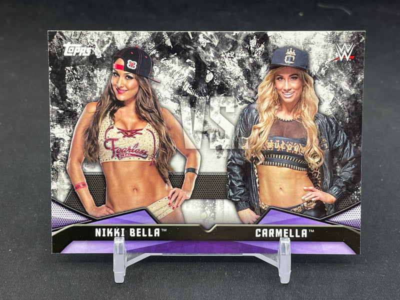 2017 TOPPS WWE WOMEN'S DIVISION - RIVALRIES - NIKKI BELLA VS CARMELLA -