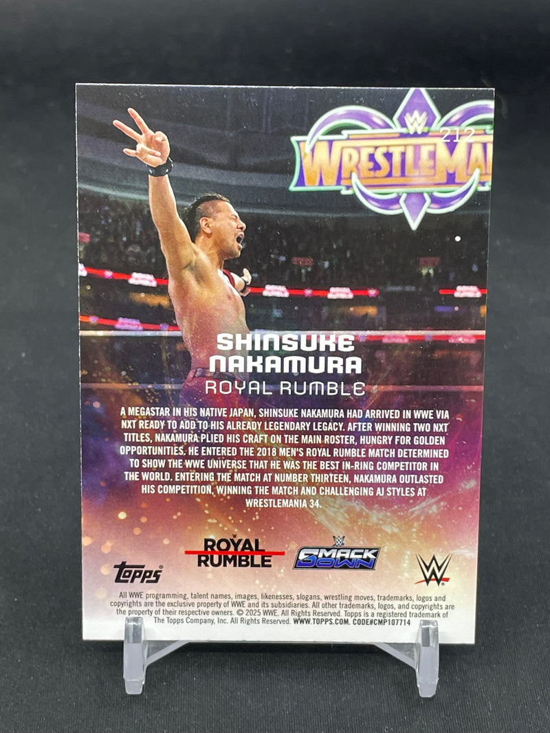 2025 TOPPS UNIVERSE WWE - PURPLE GLASS - SHINSUKE NAKAMURA - #212 - #'D/399