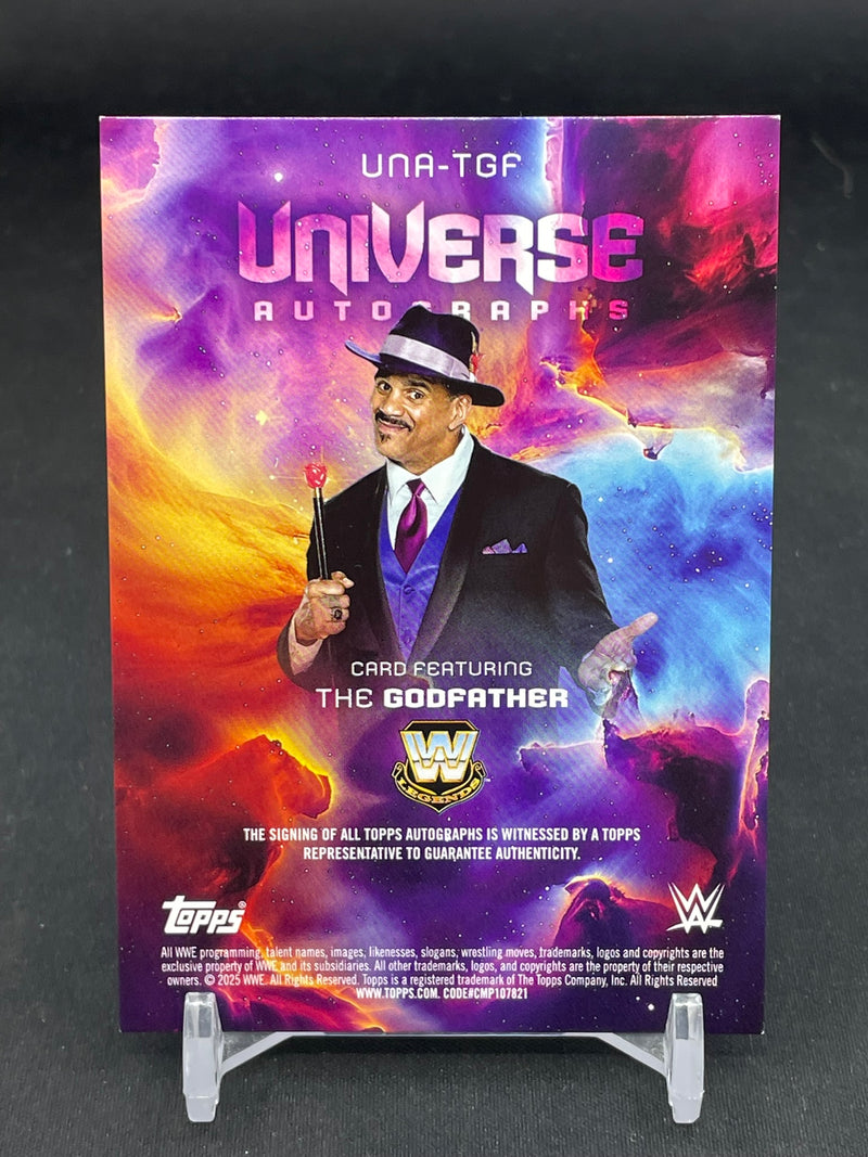 2025 TOPPS WWE UNIVERSE - BLUE PULSE - THE GODFATHER - #UNA-TGF - #'D/199 - AUTOGRAPH
