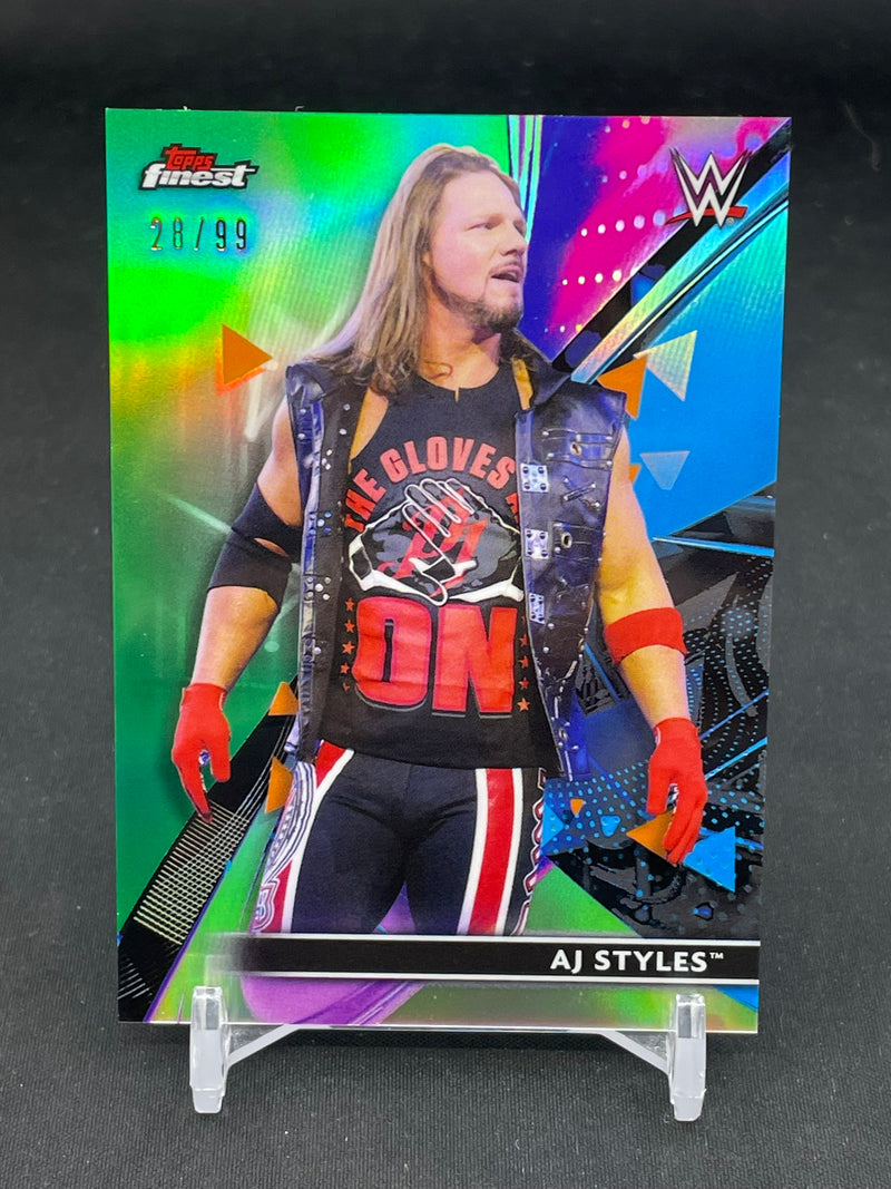 2021 TOPPS FINEST - GREEN REFRACTOR - A. STYLES - #1 - #'D/99