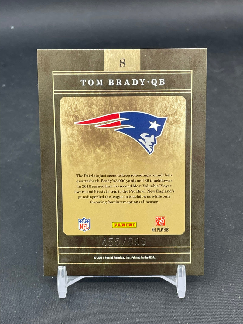 2011 PANINI CERTIFIED - GOLD TEAM - T. BRADY - #8 - #'D/999