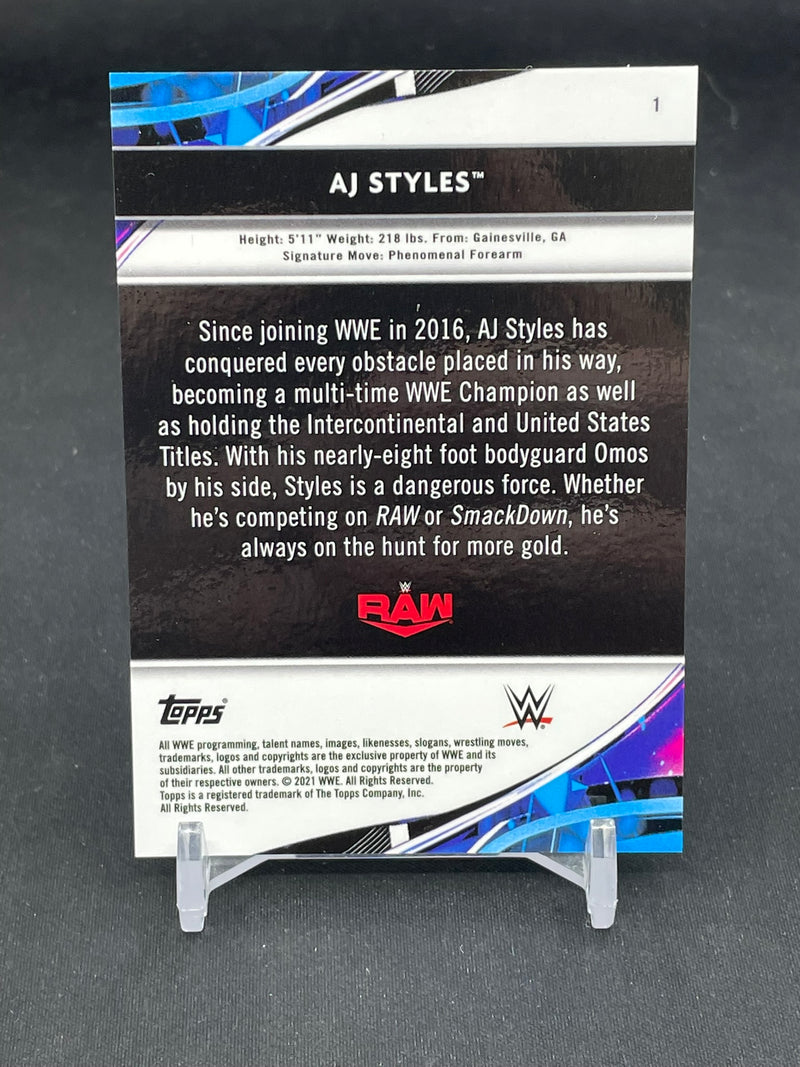 2021 TOPPS FINEST - GREEN REFRACTOR - A. STYLES - #1 - #'D/99