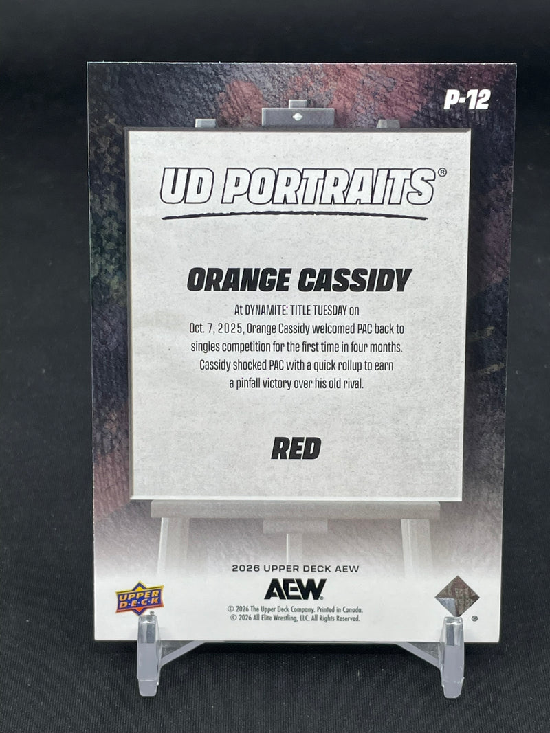 2026 UPPER DECK AEW - RED - UD PORTRAITS - O. CASSIDY - #P-12 - #'D/299