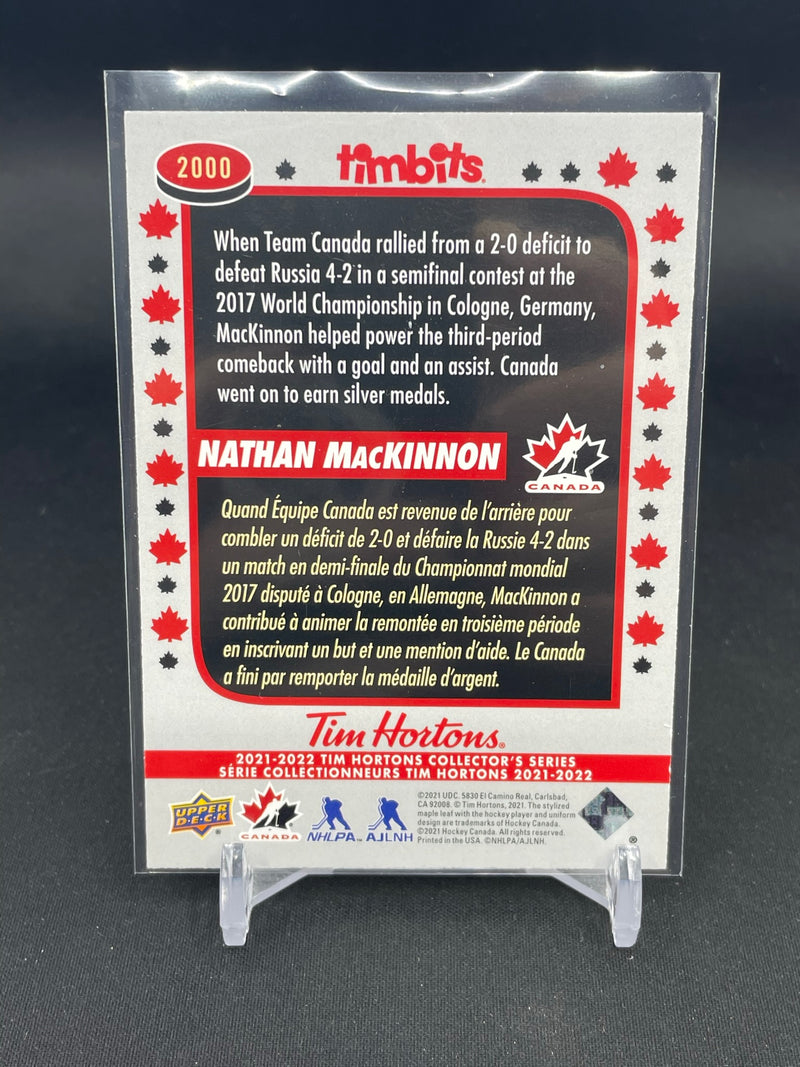 2021 UPPER DECK TIM HORTONS TEAM CANADA - TIMBITS - N. MACKINNON -