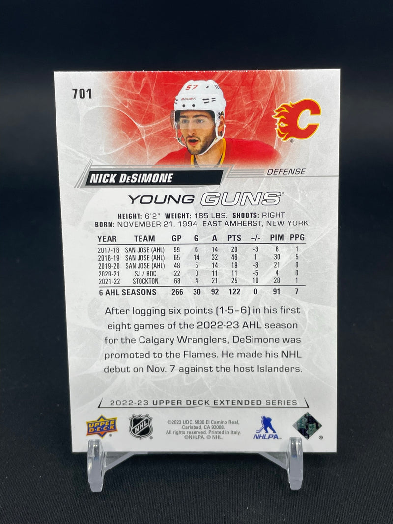 2022 UPPER DECK EXTENDED SERIES - YOUNG GUNS - R. DESIMONE -