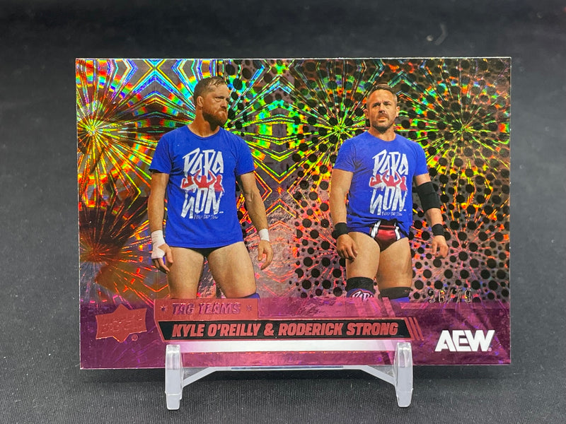 2026 UPPER DECK AEW - PINK PYRO - TAG TEAMS - K. O'REILLY & R. STRONG - #86 - #'D/79